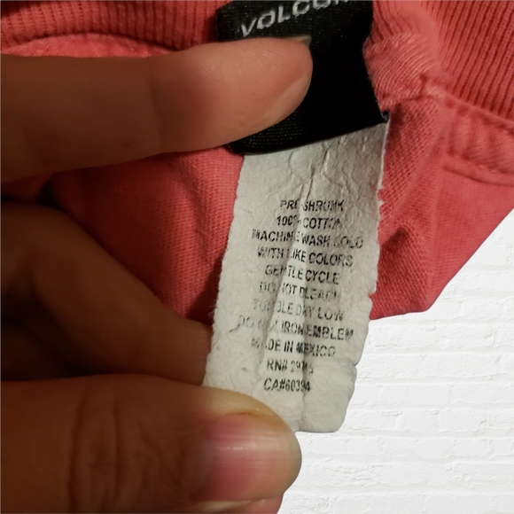 Volcom pink pre-shrunk Cotton crew neck short sleeve t-shirt medium - Picture 8 of 10